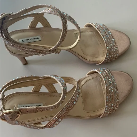 Alex Marie Tan Heels Elegant Strappy Design - Picture 2 of 7